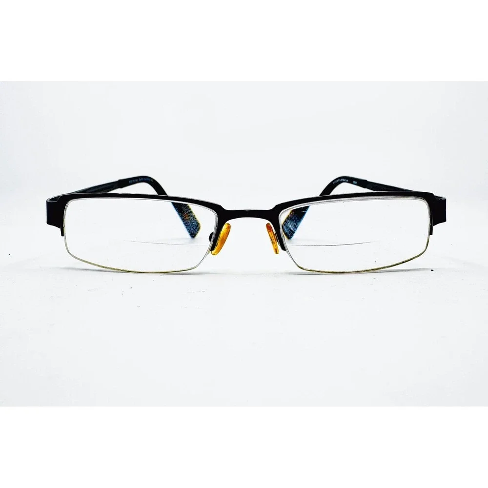 Caravelle by Bulova Eyeglasses Mens Dark Gunmetal Ghent Half Rim 50-19-140